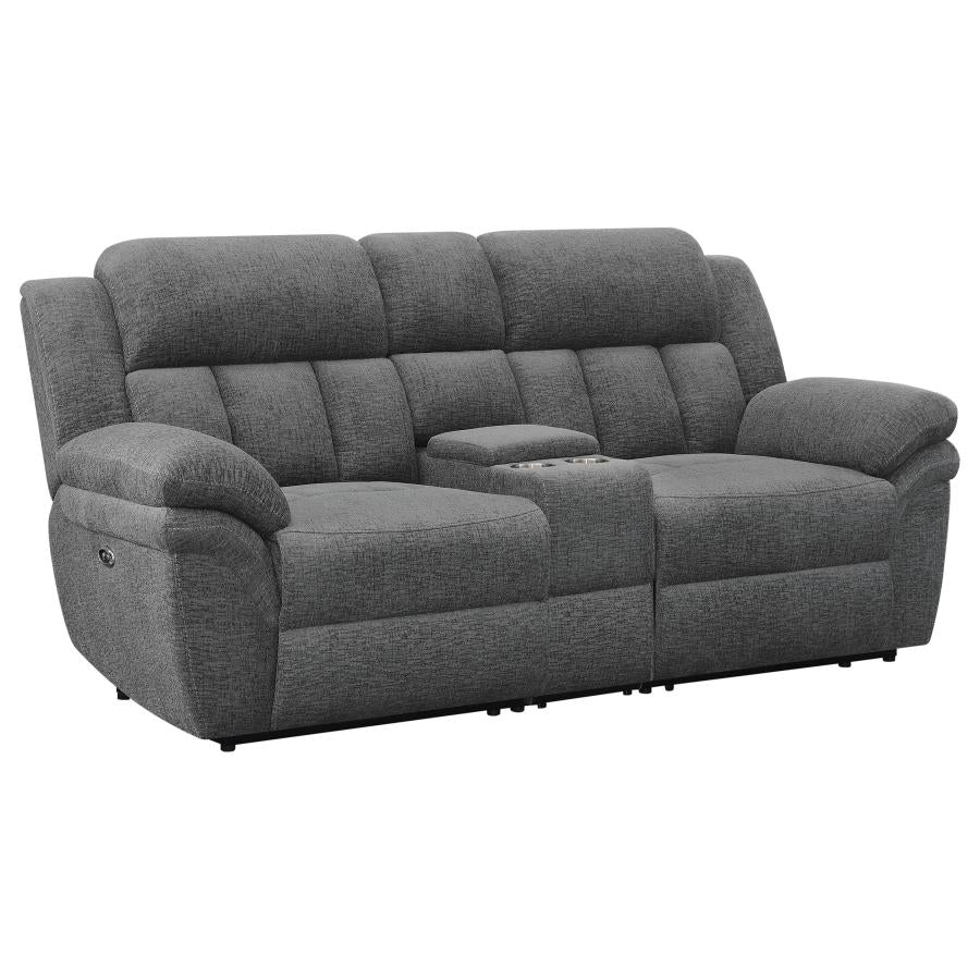 Bahrain Upholstered Power Loveseat Charcoal-zoom-1