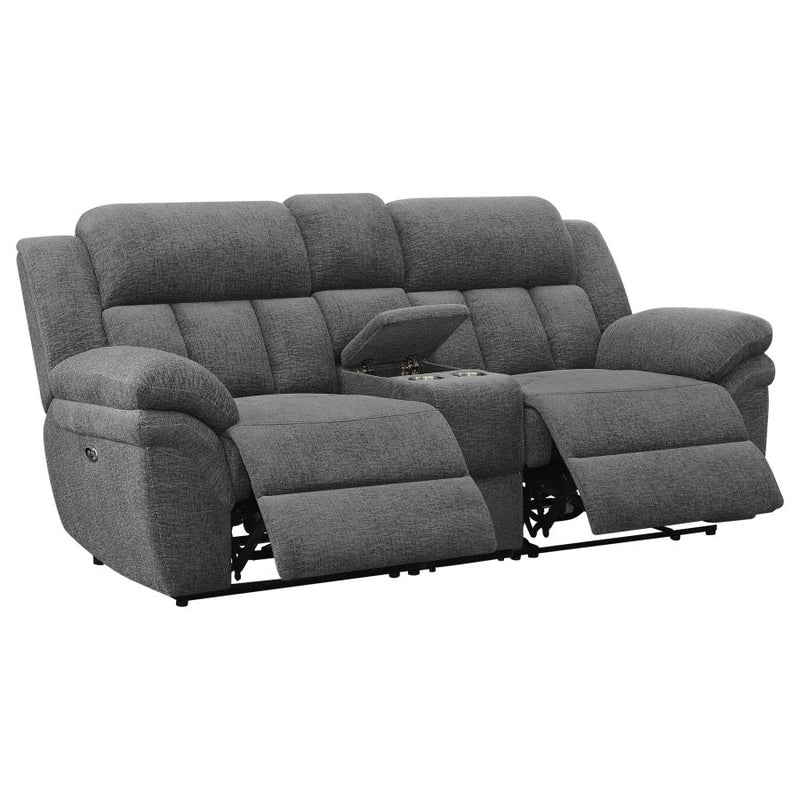 Bahrain Upholstered Power Loveseat Charcoal-zoom-