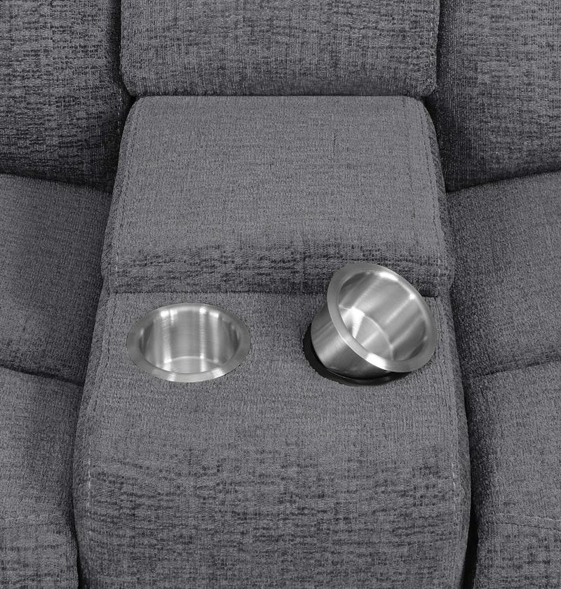 Bahrain Upholstered Power Loveseat Charcoal-zoom-
