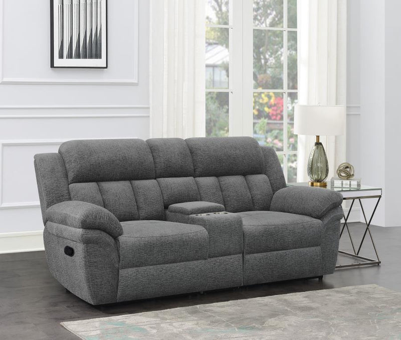 Bahrain Upholstered Motion Loveseat Charcoal-zoom-