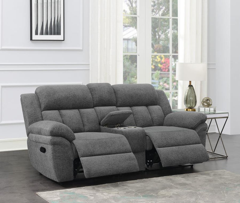 Bahrain Upholstered Motion Loveseat Charcoal-zoom-