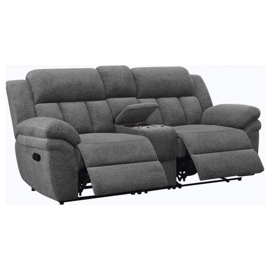Bahrain Upholstered Motion Loveseat Charcoal-4