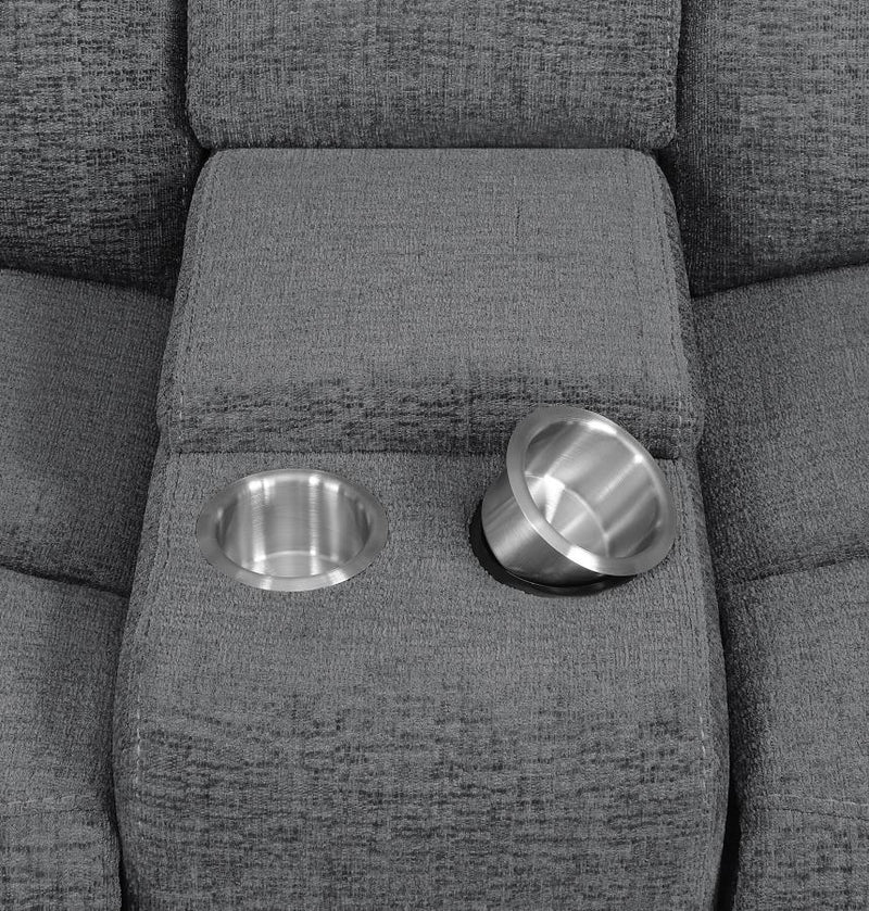 Bahrain Upholstered Motion Loveseat Charcoal-zoom-