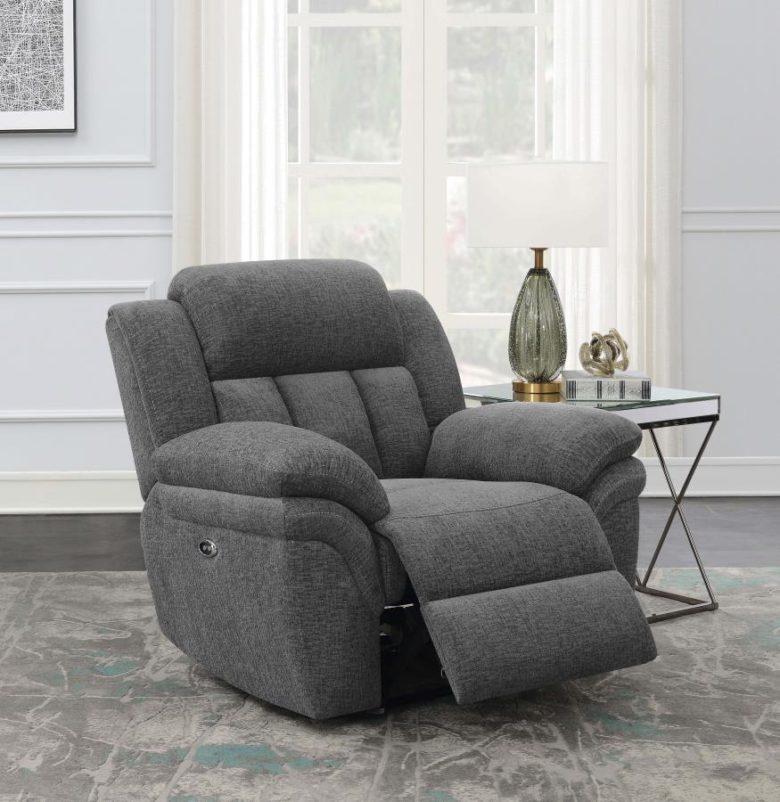 Bahrain Upholstered Power Glider Recliner Charcoal-zoom-3