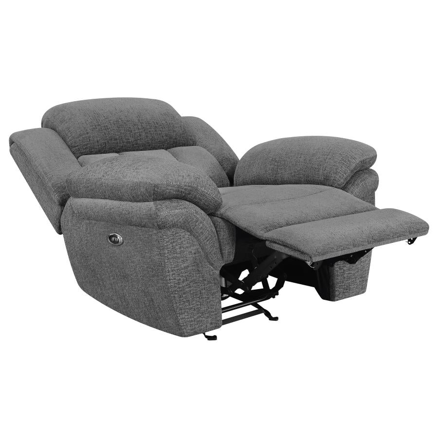 Bahrain Upholstered Power Glider Recliner Charcoal-4