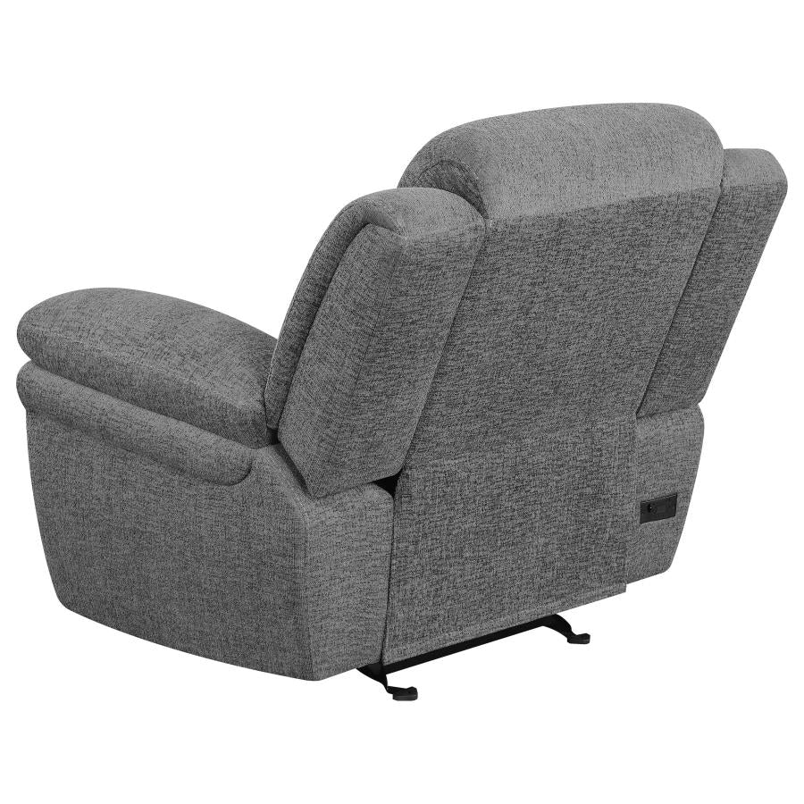 Bahrain Upholstered Power Glider Recliner Charcoal-zoom-6