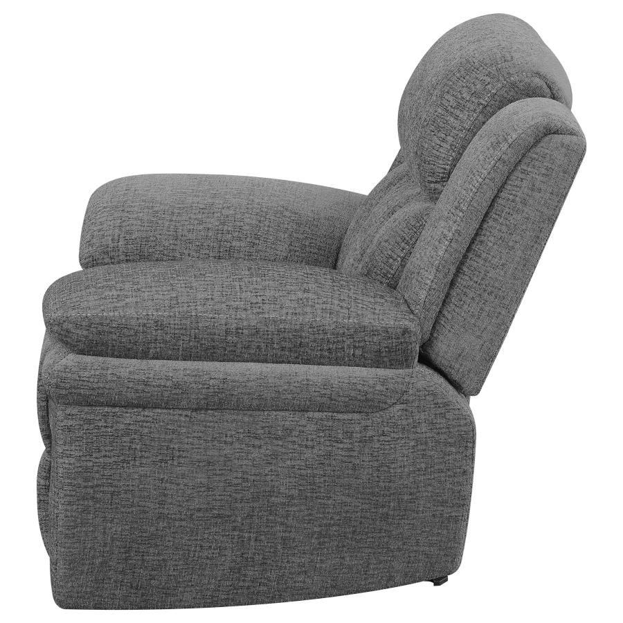 Bahrain Upholstered Power Glider Recliner Charcoal-7