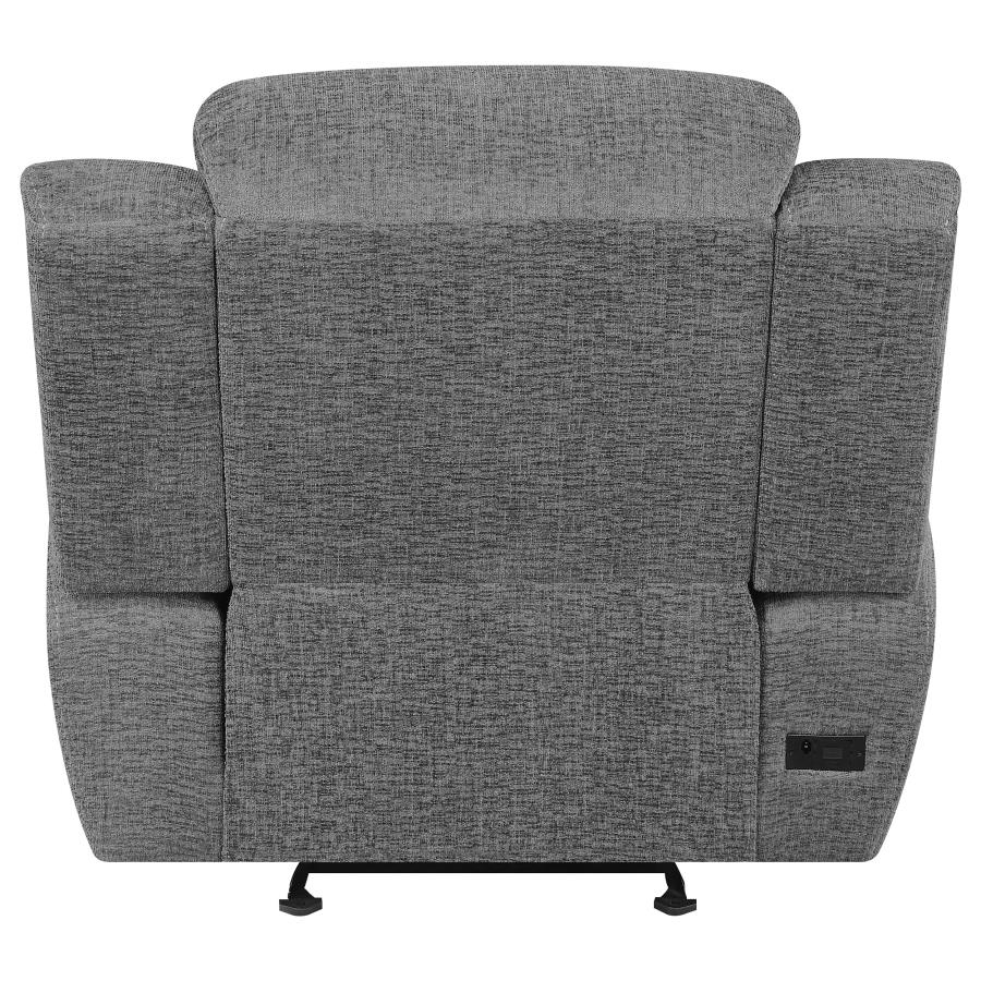 Bahrain Upholstered Power Glider Recliner Charcoal-8