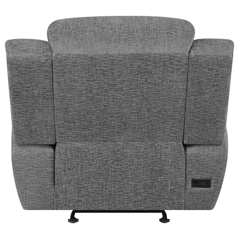 Bahrain Upholstered Power Glider Recliner Charcoal-zoom-