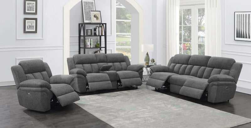 Bahrain Upholstered Power Glider Recliner Charcoal-zoom-