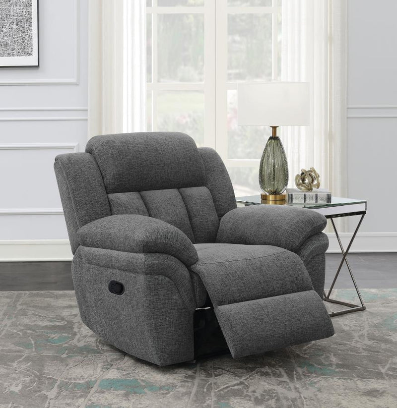 Bahrain Upholstered Glider Recliner Charcoal-zoom-