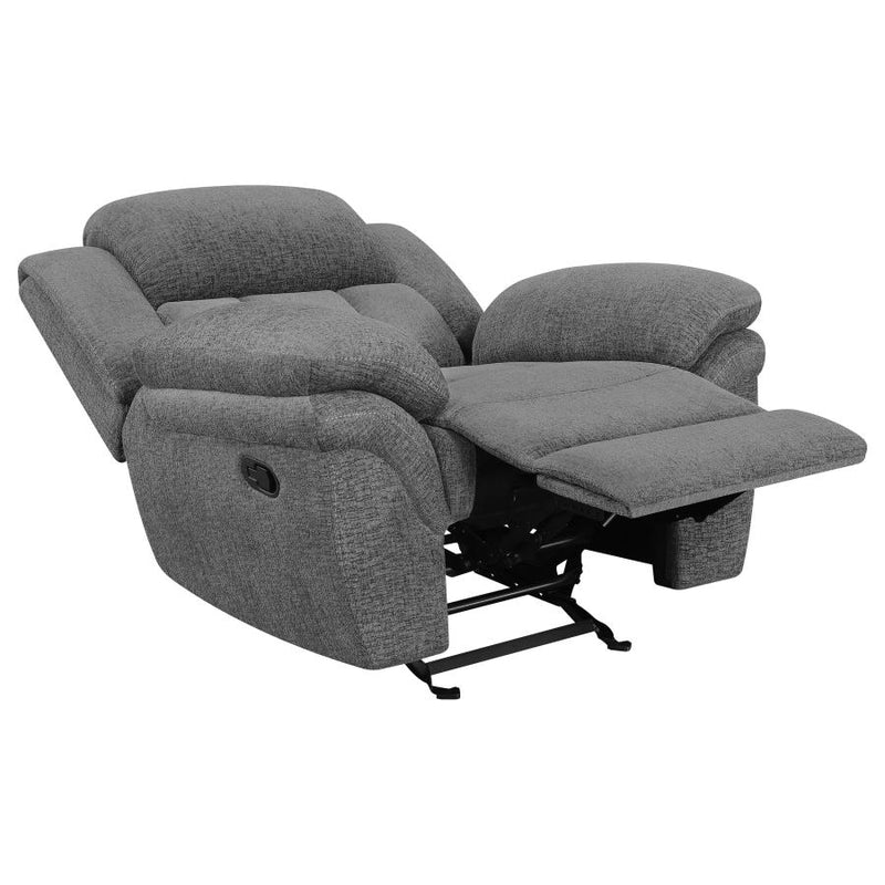 Bahrain Upholstered Glider Recliner Charcoal-zoom-