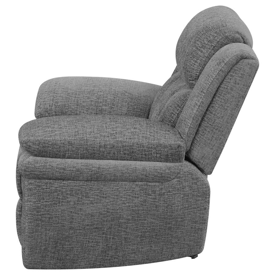 Bahrain Upholstered Glider Recliner Charcoal-6