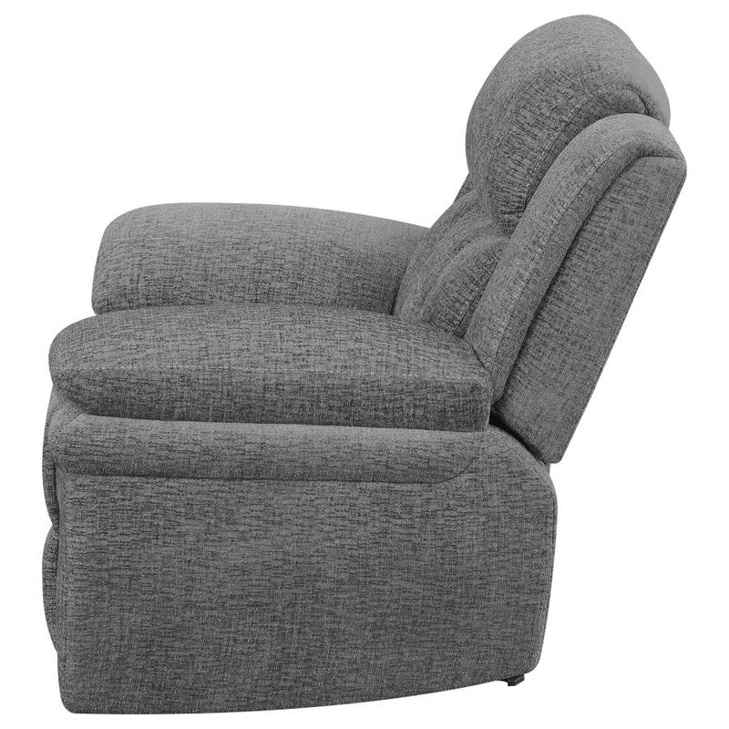 Bahrain Upholstered Glider Recliner Charcoal-zoom-