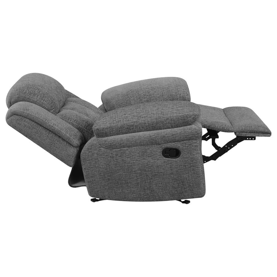 Bahrain Upholstered Glider Recliner Charcoal-10