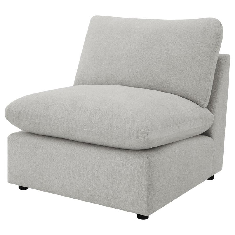 Collins Modular Armless Chair Grey-zoom-