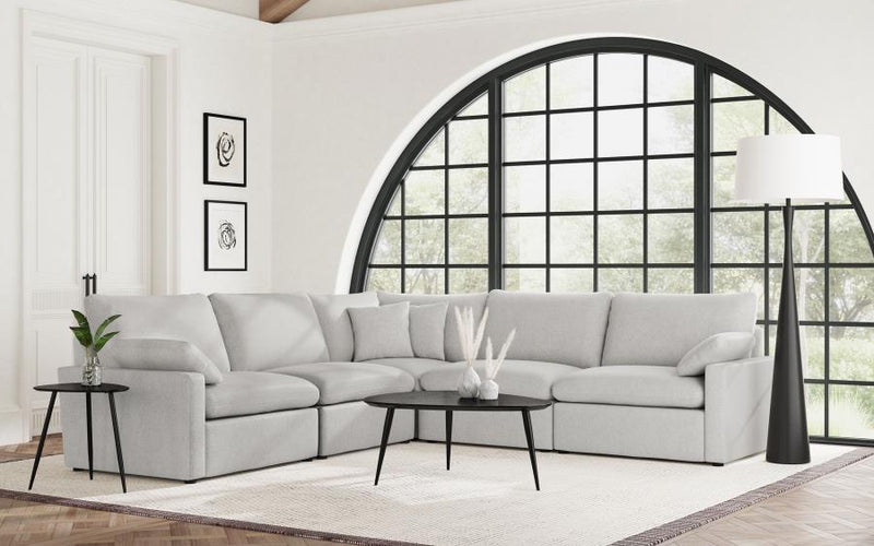 Collins Modular Armless Chair Grey-zoom-