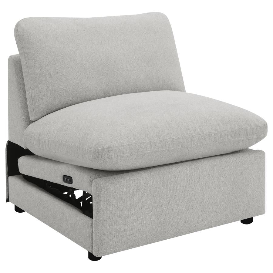Collins Modular Power Armless Recliner Grey-zoom-1