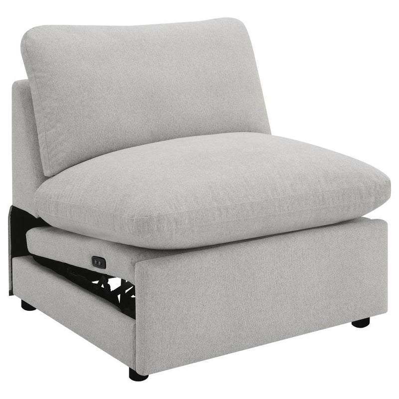 Collins Modular Power Armless Recliner Grey-zoom-