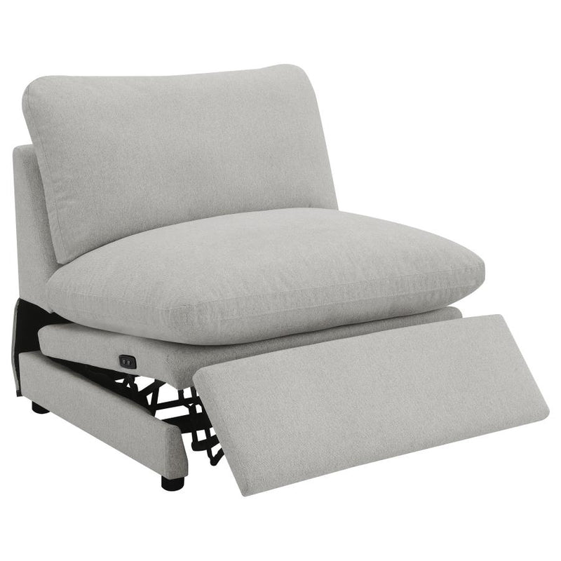 Collins Modular Power Armless Recliner Grey-zoom-