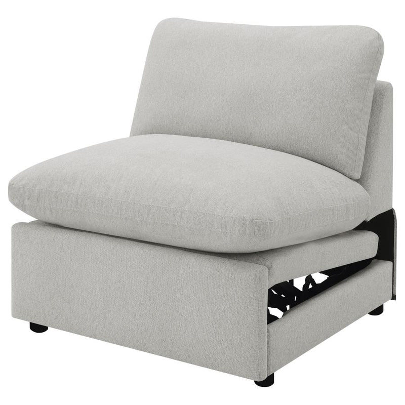 Collins Modular Power Armless Recliner Grey-zoom-
