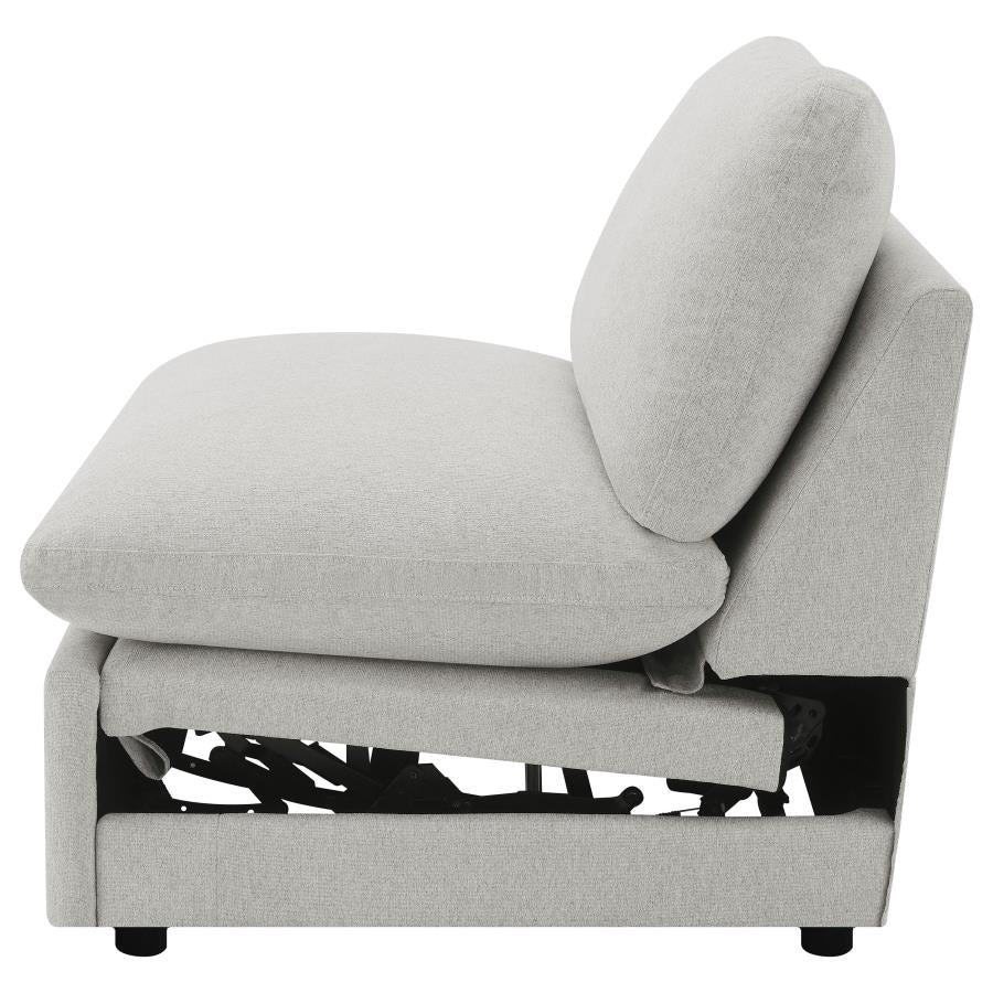 Collins Modular Power Armless Recliner Grey-7