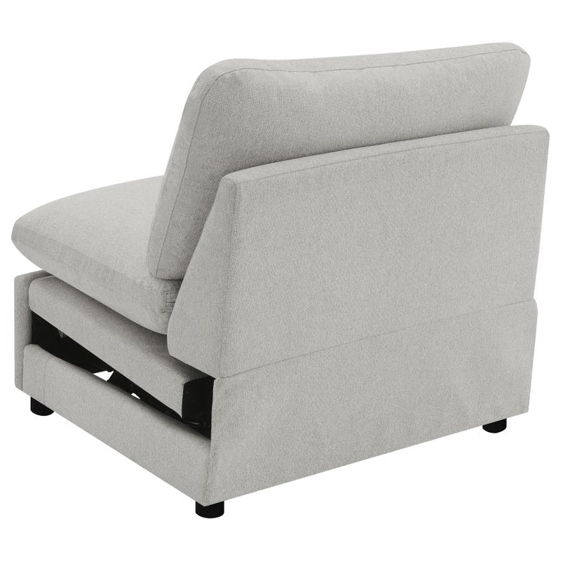 Collins Modular Power Armless Recliner Grey-zoom-