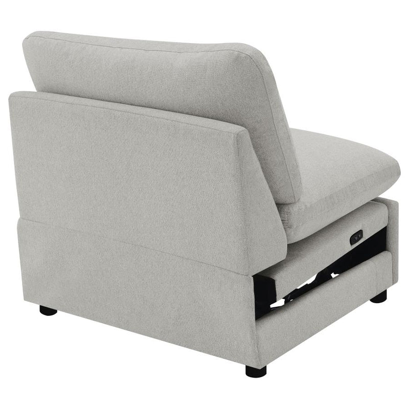 Collins Modular Power Armless Recliner Grey-zoom-
