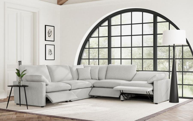 Collins Modular Power Armless Recliner Grey-zoom-