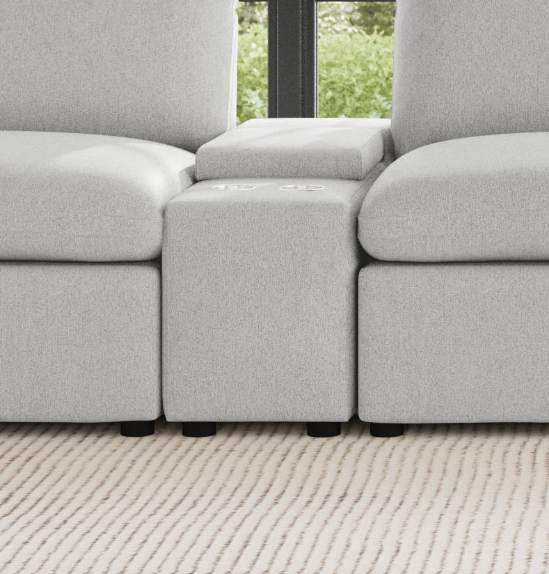 Collins Upholstered Modular Storage Console Grey-zoom-