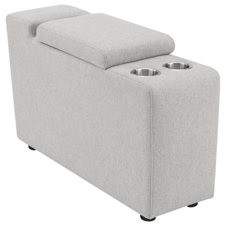 Collins Upholstered Modular Storage Console Grey-zoom-1