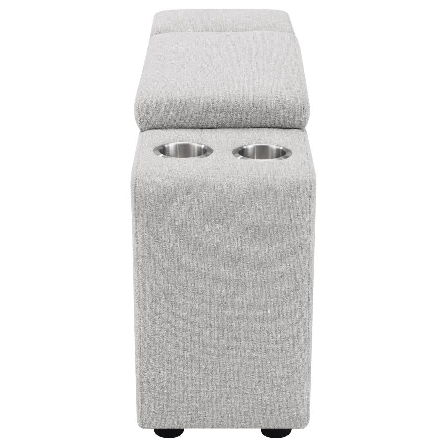 Collins Upholstered Modular Storage Console Grey-zoom-4