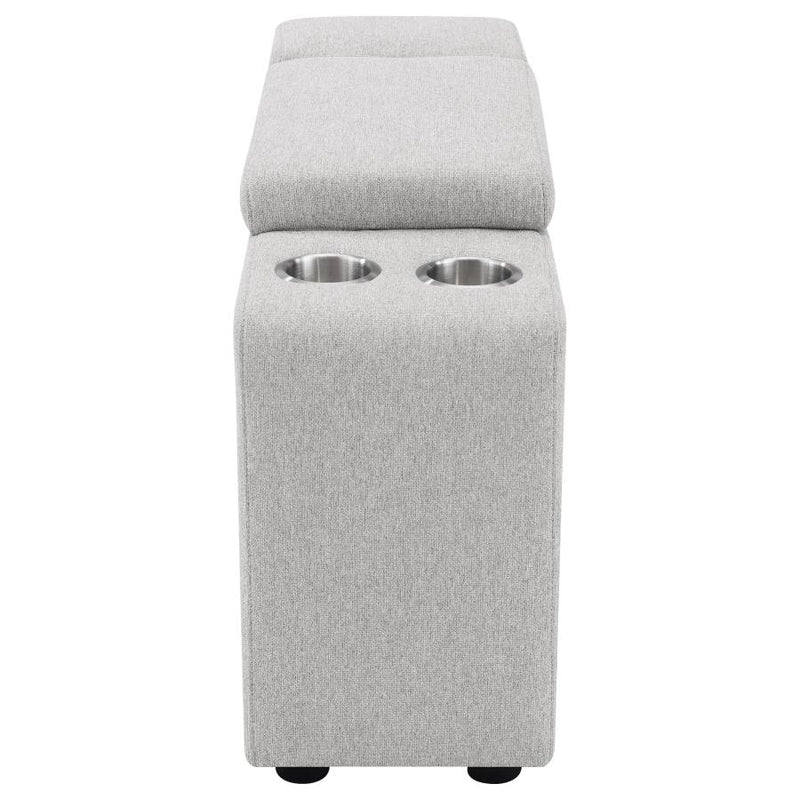 Collins Upholstered Modular Storage Console Grey-zoom-