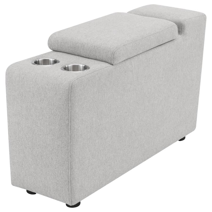 Collins Upholstered Modular Storage Console Grey-5