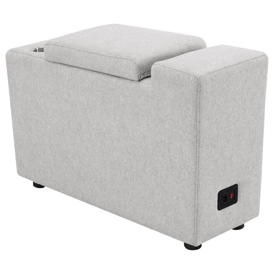Collins Upholstered Modular Storage Console Grey-zoom-7