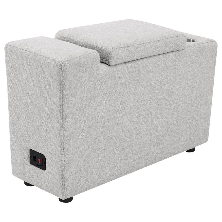 Collins Upholstered Modular Storage Console Grey-8