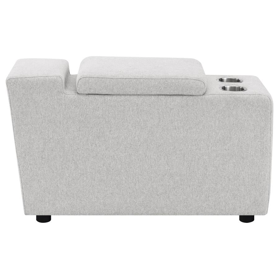 Collins Upholstered Modular Storage Console Grey-9