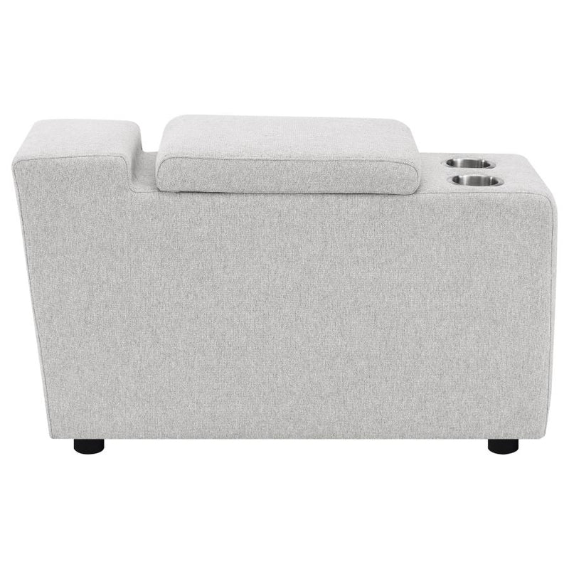 Collins Upholstered Modular Storage Console Grey-zoom-