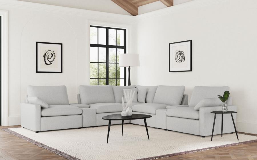 Collins 7-piece Modular Power Reclining Sectional Grey-zoom-1
