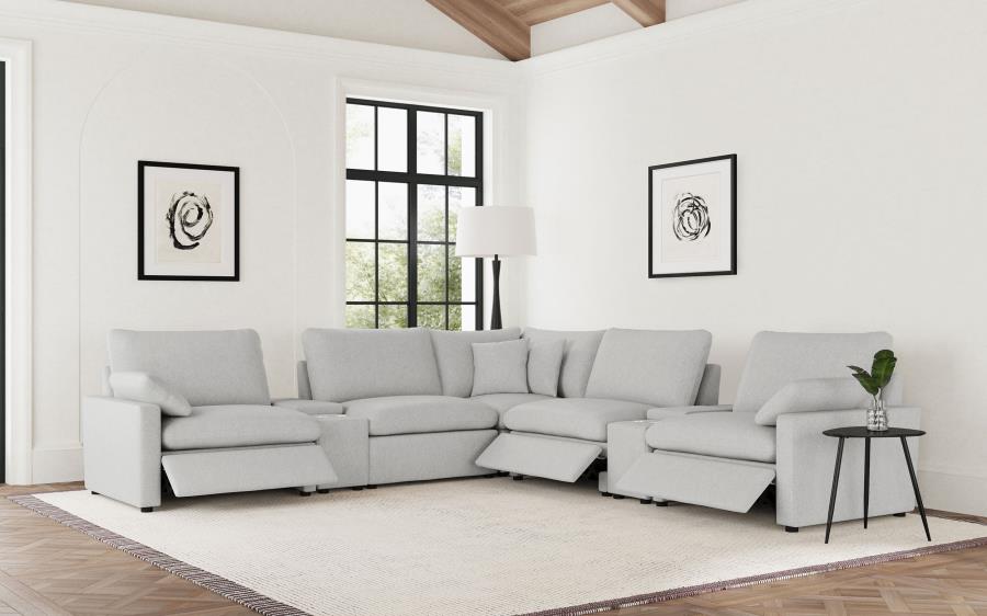 Collins 7-piece Modular Power Reclining Sectional Grey-2