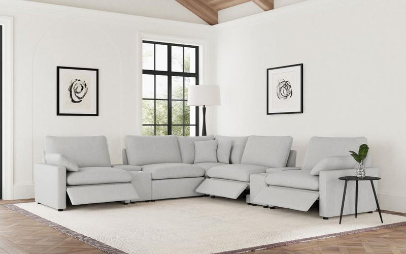 Collins 7-piece Modular Power Reclining Sectional Grey-zoom-