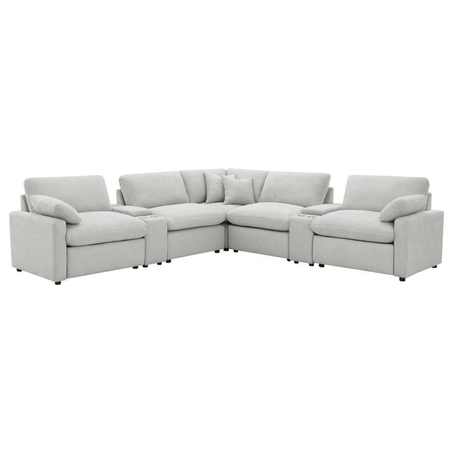 Collins 7-piece Modular Power Reclining Sectional Grey-zoom-3