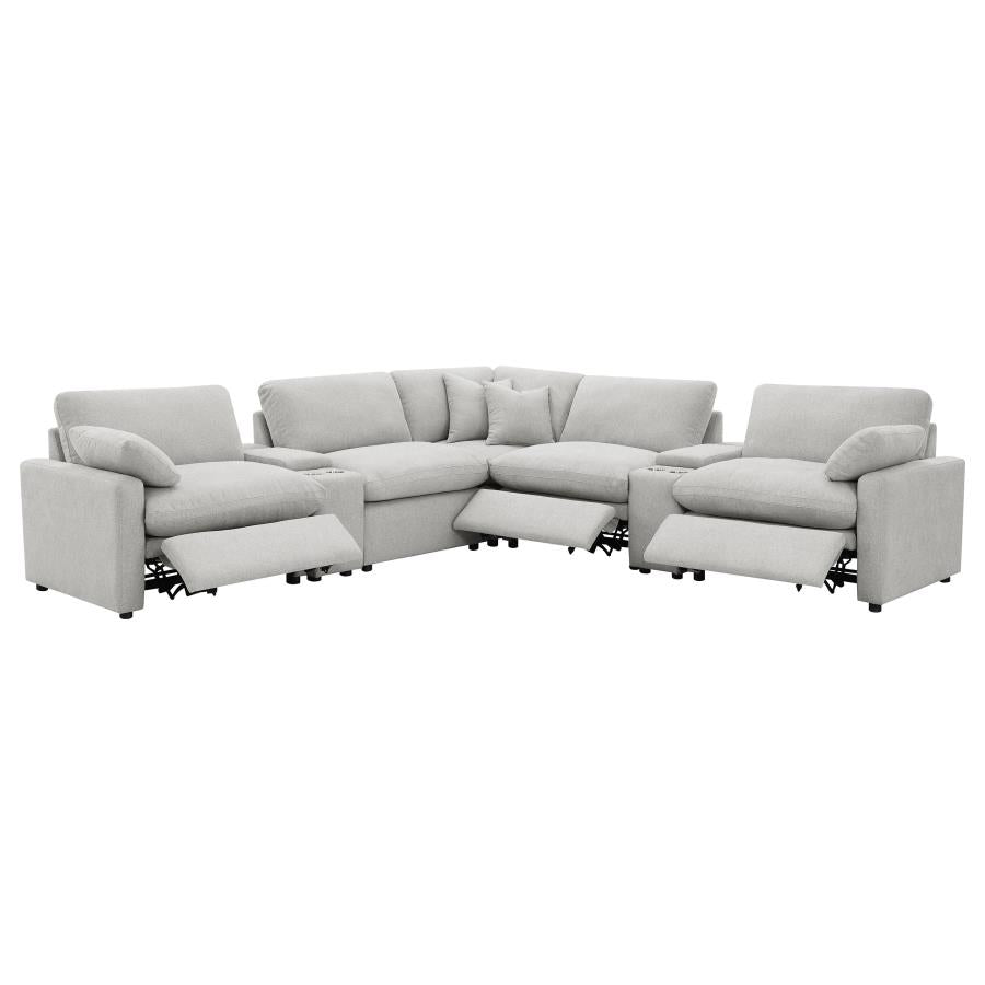 Collins 7-piece Modular Power Reclining Sectional Grey-zoom-4