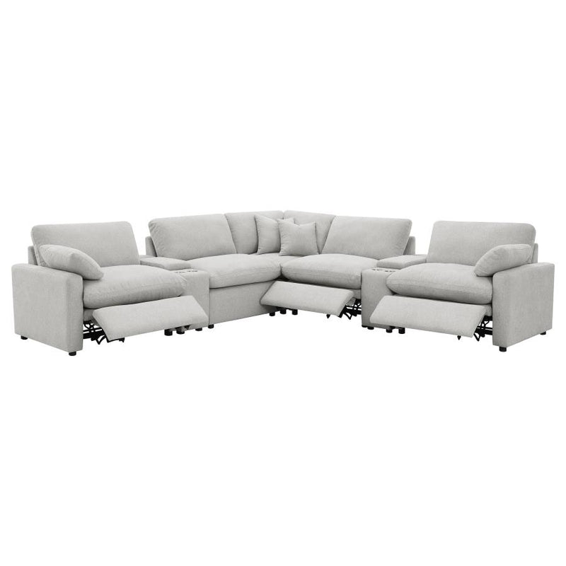 Collins 7-piece Modular Power Reclining Sectional Grey-zoom-