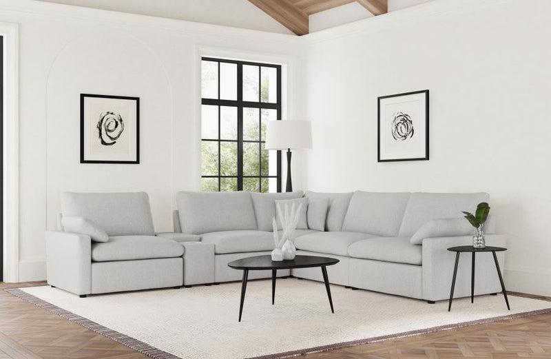 Collins 6-piece Modular Power Reclining Sectional Grey-zoom-