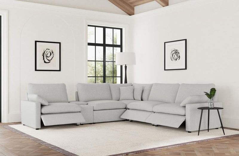 Collins 6-piece Modular Power Reclining Sectional Grey-zoom-