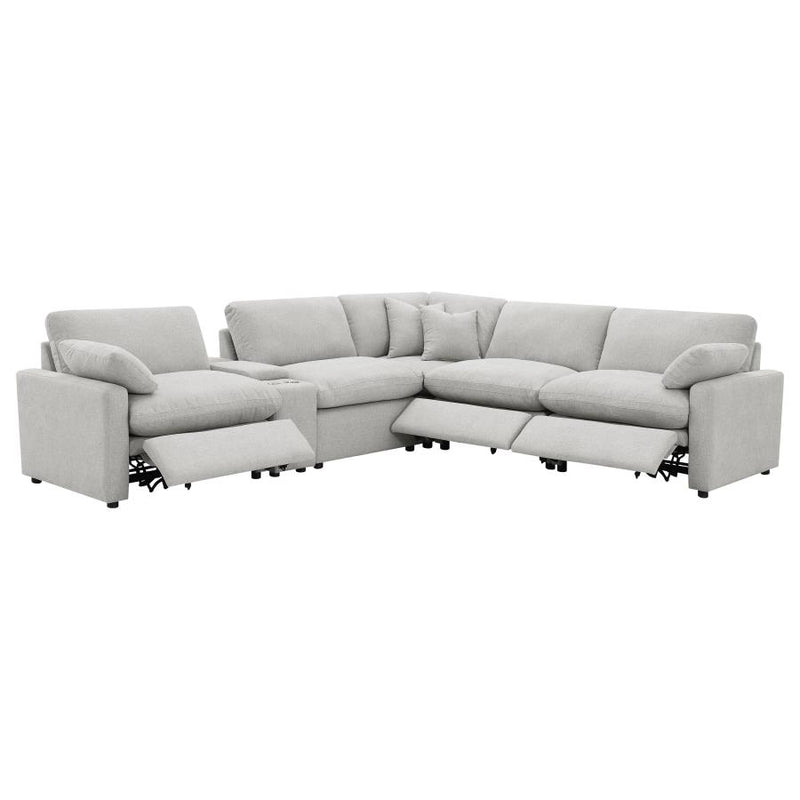 Collins 6-piece Modular Power Reclining Sectional Grey-zoom-