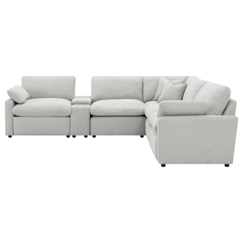 Collins 6-piece Modular Power Reclining Sectional Grey-zoom-