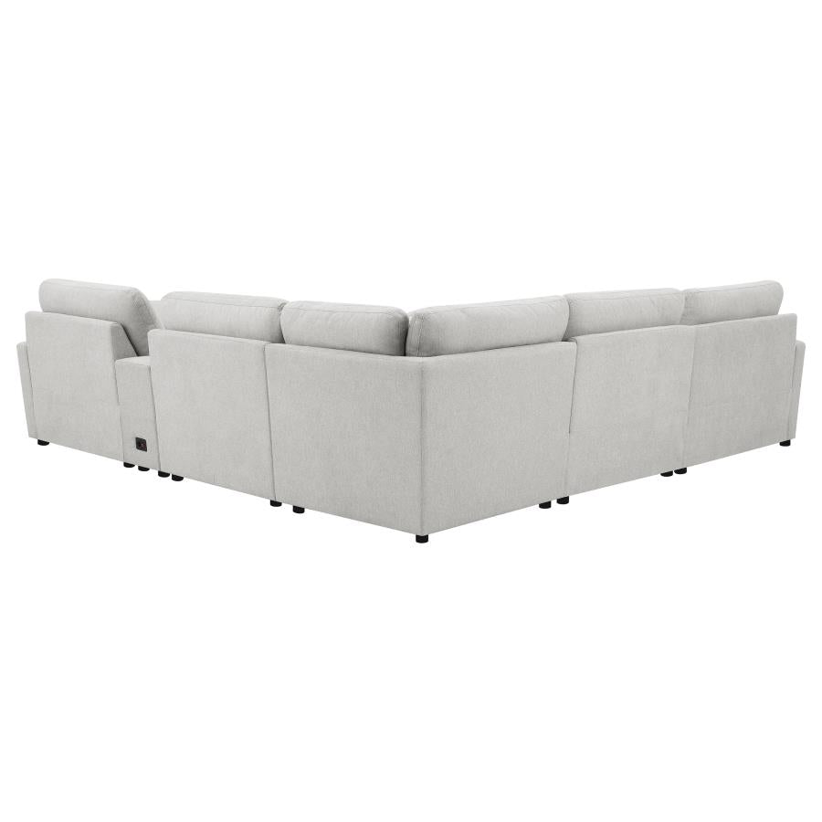 Collins 6-piece Modular Power Reclining Sectional Grey-zoom-6
