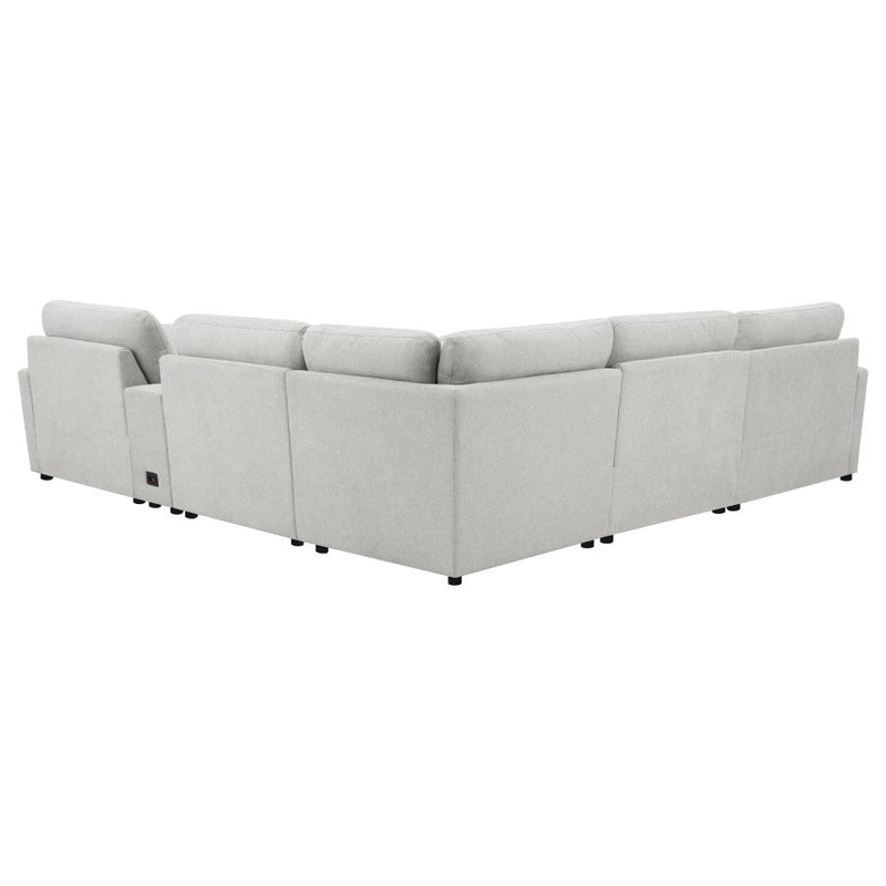 Collins 6-piece Modular Power Reclining Sectional Grey-zoom-